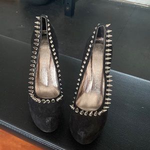 Jeffrey Campbell 8.5 black velvet heels